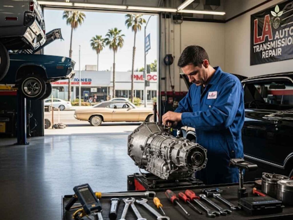 Transmission repair service performed by technician in Los Angeles