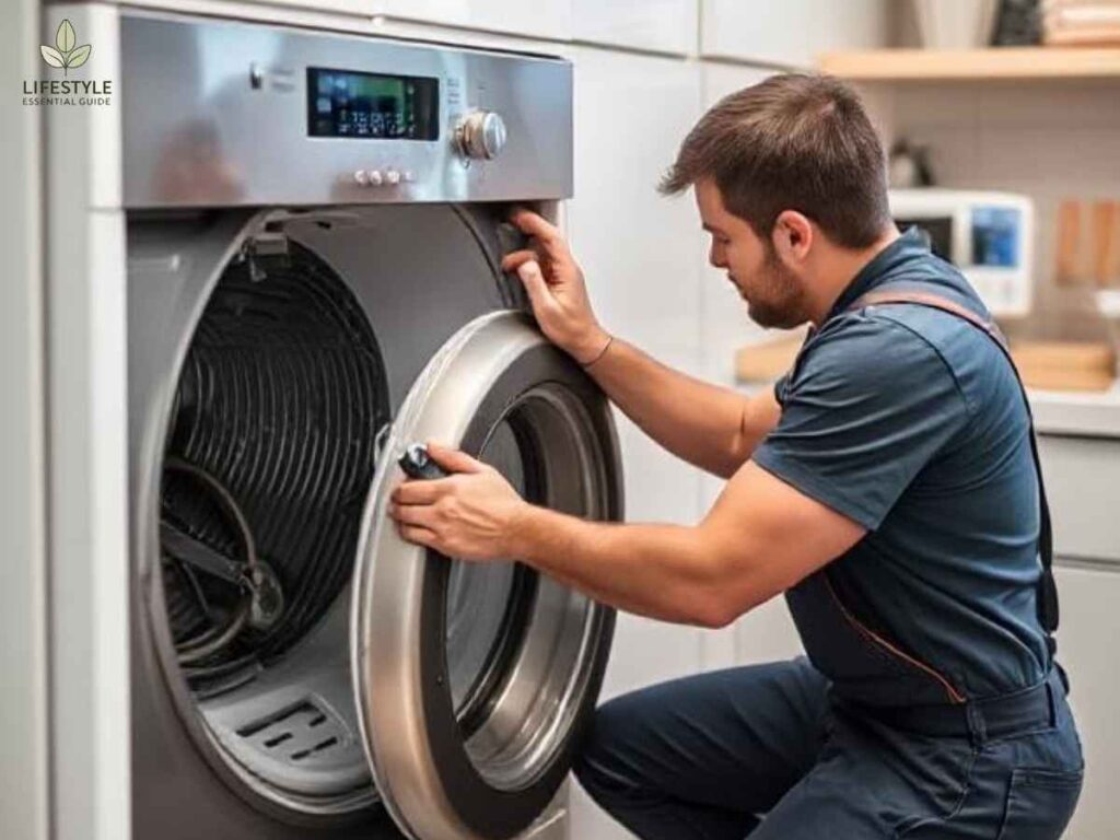 Skilled technician performing same-day appliance repair in Los Angeles home near La Jolla Shores coastline.