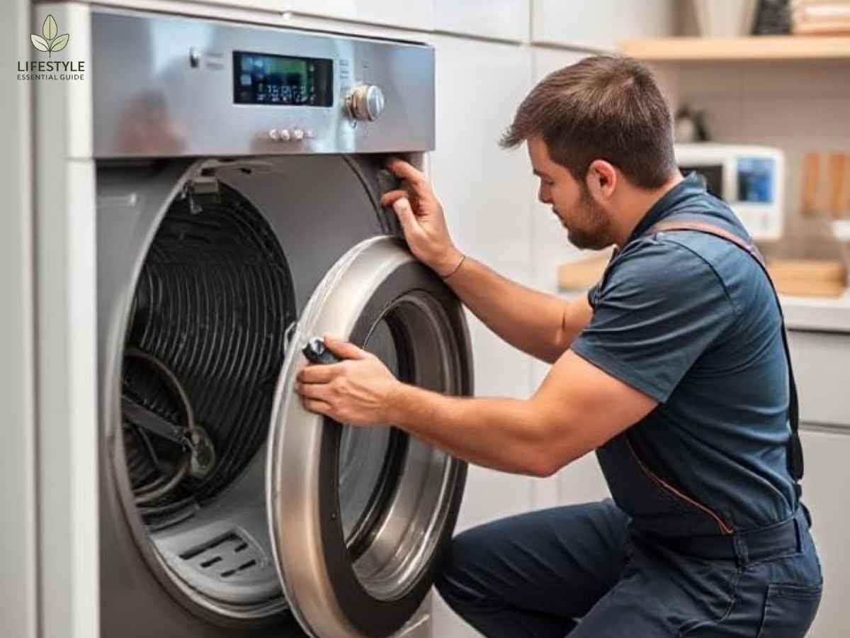 Skilled technician performing same-day appliance repair in Los Angeles home near La Jolla Shores coastline.