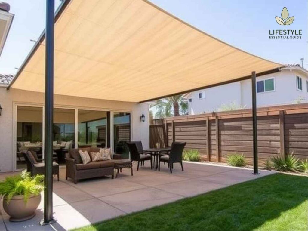 Durable Natomas patio shade system providing cool comfort in Los Angeles home