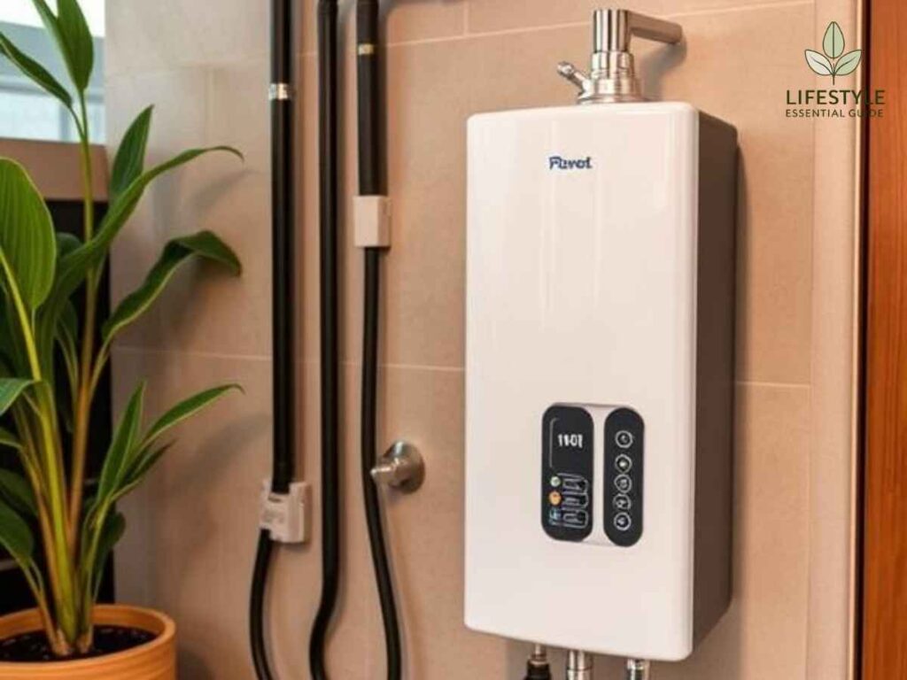 Energy-efficient tankless water heater system ensuring hot water in a Los Angeles residential setting