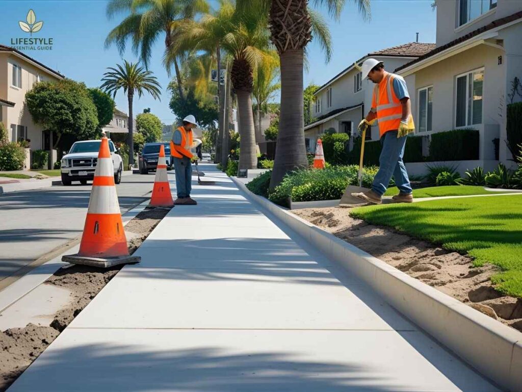 Smooth, safe sidewalk maintenance in Blossom Valley residential area, Los Angeles